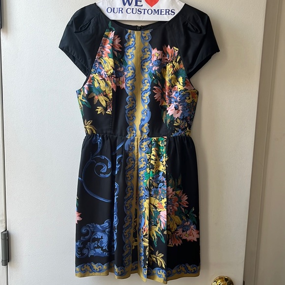 Tibi Baroque Scarf Cap Sleeve Dress - Picture 1 of 8